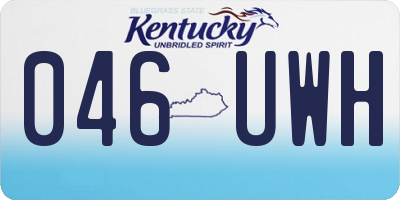 KY license plate 046UWH