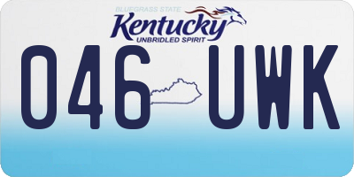 KY license plate 046UWK