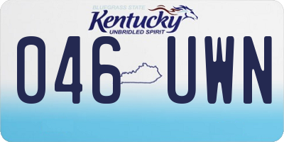 KY license plate 046UWN