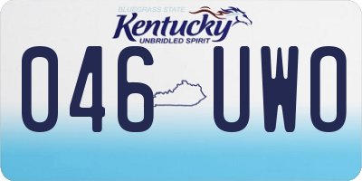 KY license plate 046UWO