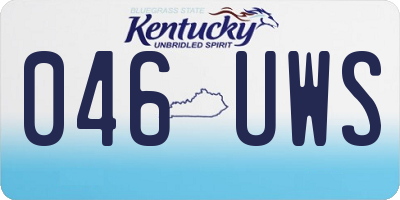 KY license plate 046UWS