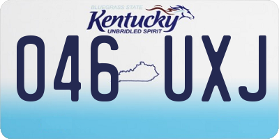 KY license plate 046UXJ
