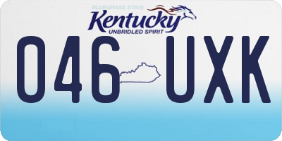 KY license plate 046UXK