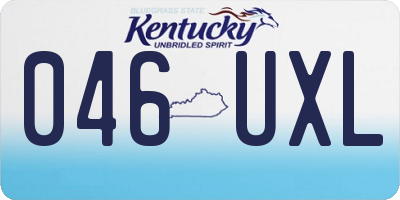 KY license plate 046UXL