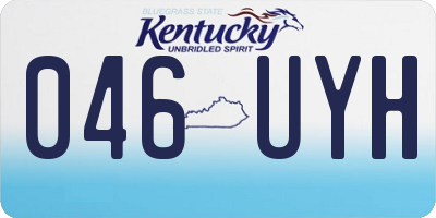 KY license plate 046UYH