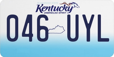 KY license plate 046UYL