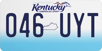 KY license plate 046UYT