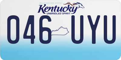 KY license plate 046UYU