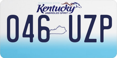 KY license plate 046UZP