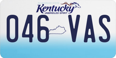 KY license plate 046VAS