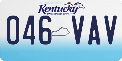 KY license plate 046VAV