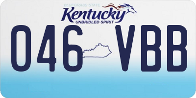 KY license plate 046VBB
