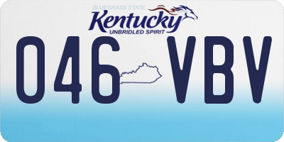 KY license plate 046VBV