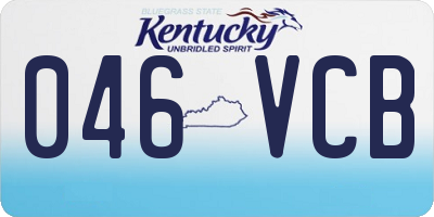 KY license plate 046VCB