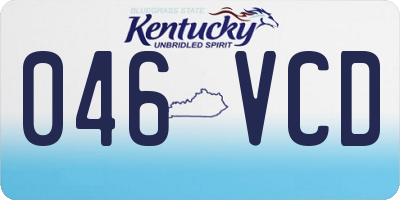 KY license plate 046VCD