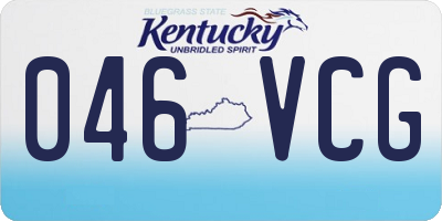 KY license plate 046VCG