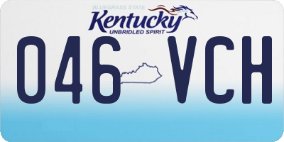 KY license plate 046VCH