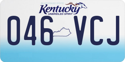 KY license plate 046VCJ