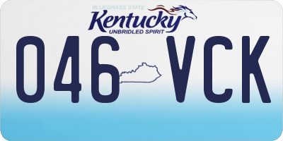KY license plate 046VCK