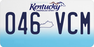 KY license plate 046VCM