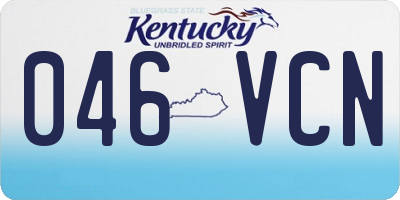 KY license plate 046VCN