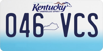 KY license plate 046VCS