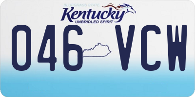 KY license plate 046VCW