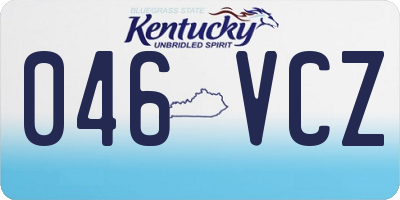 KY license plate 046VCZ