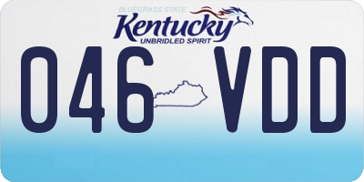 KY license plate 046VDD
