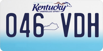 KY license plate 046VDH
