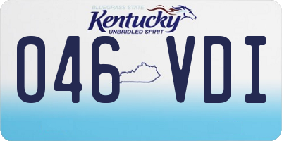 KY license plate 046VDI