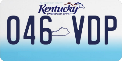 KY license plate 046VDP