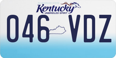 KY license plate 046VDZ