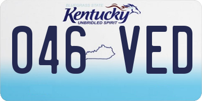 KY license plate 046VED