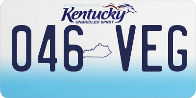 KY license plate 046VEG