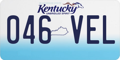 KY license plate 046VEL