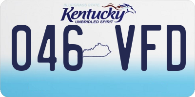 KY license plate 046VFD