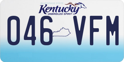 KY license plate 046VFM
