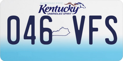 KY license plate 046VFS