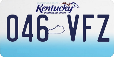 KY license plate 046VFZ