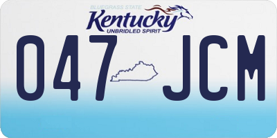 KY license plate 047JCM