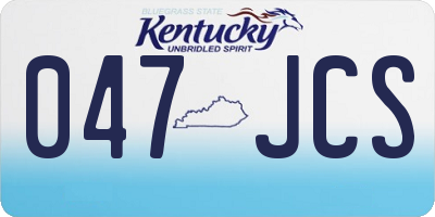 KY license plate 047JCS