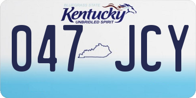 KY license plate 047JCY