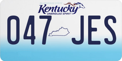 KY license plate 047JES