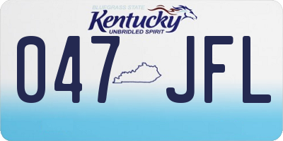 KY license plate 047JFL