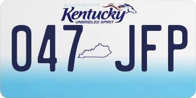 KY license plate 047JFP