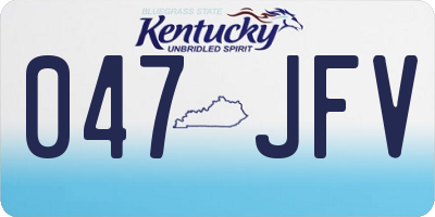 KY license plate 047JFV