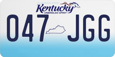 KY license plate 047JGG