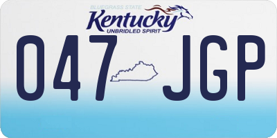 KY license plate 047JGP