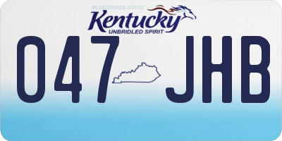 KY license plate 047JHB